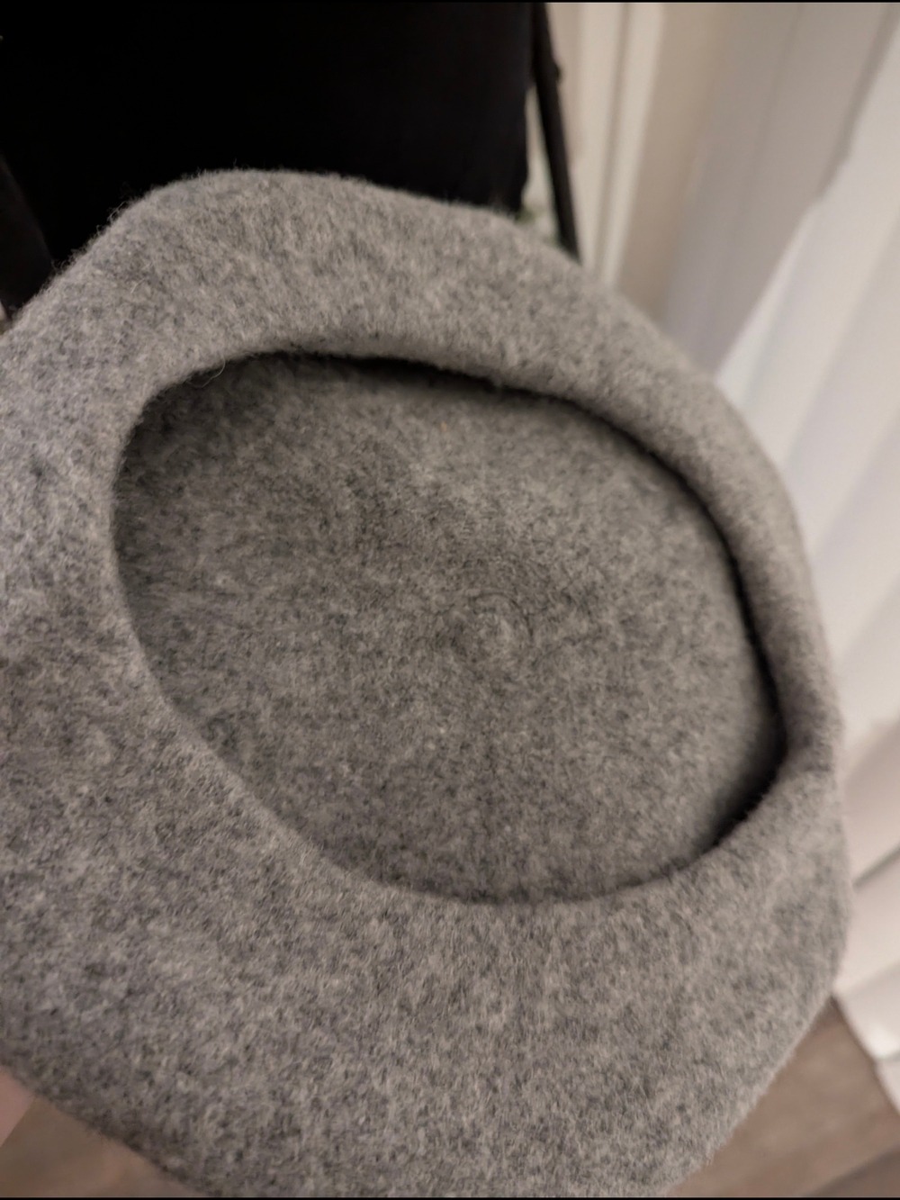 Classic Grey Wool Beret - Picture 2 of 4